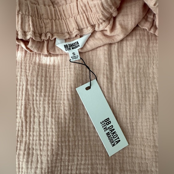NWT BB Dakota by Steve Madden See You Later Gauze Skirt - Pale Pink - Size Small - Picture 6 of 11